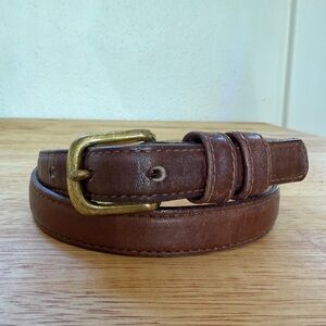Vintage Gail Labelle brown leather belt Size M